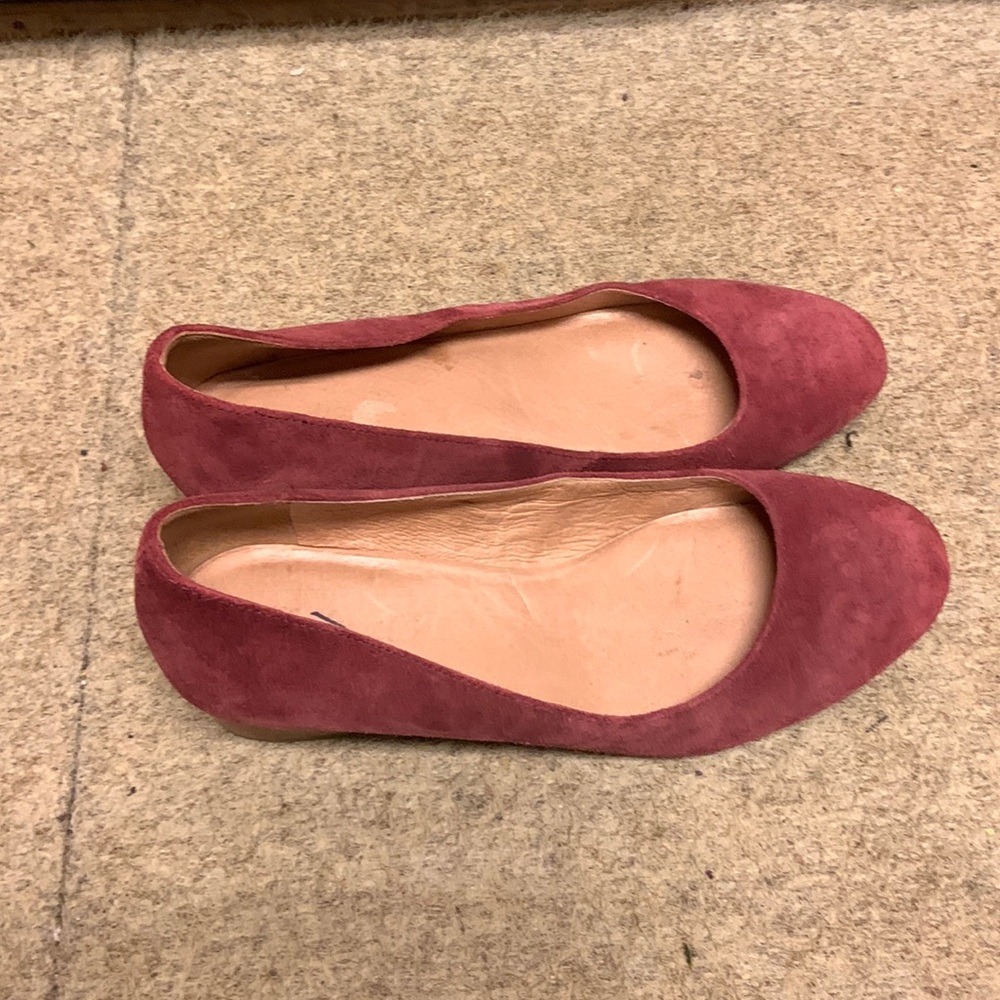 Madewell Women's Suede Heels in Dusty Rose